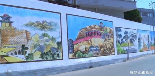 “手绘文化墙”为陕西府谷城市美化添砖加瓦