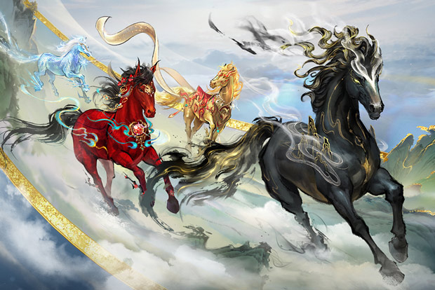 经典IP《魔域》联动丝路明珠，以数字水墨再造“天马”神韵